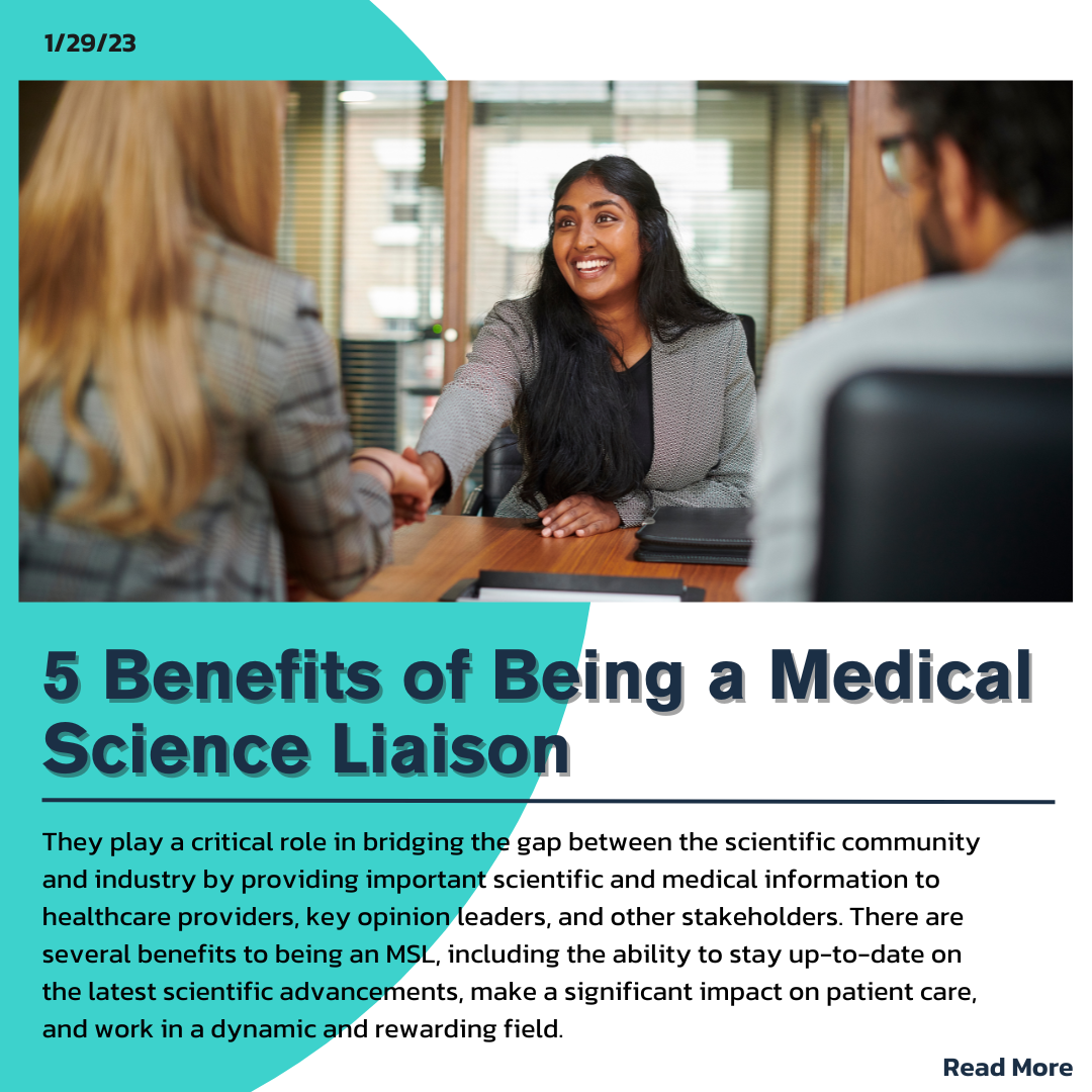 5 Benefits of Being a Medical Science Liaison